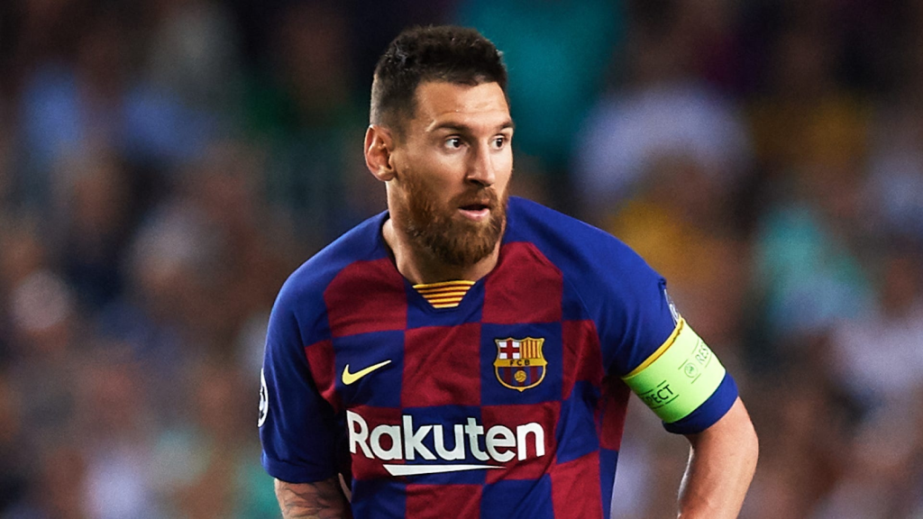 Messi trong màu áo đội bóng Barca