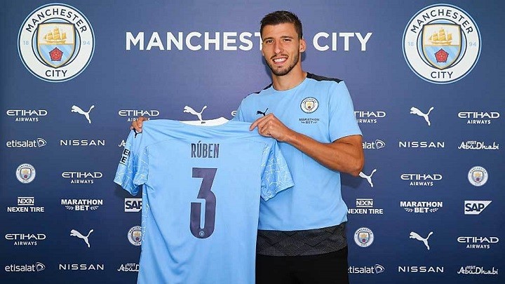 Cầu thủ Ruben Dias mang áo số 3 trong CLB Man City 2023-2024